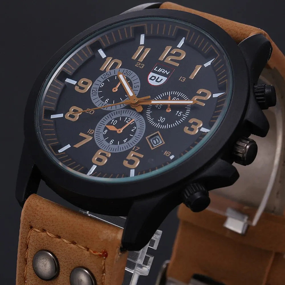 Men Quartz Watch Fashion Simple Business Belt Quartz Watch Men Watch Student Wristwatch