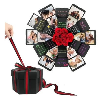 Hexagon Photo Album Box DIY Handmade Surprise Explosion Confession Couple Wedding Love Anniversary Valentine'S Day Creative Gift