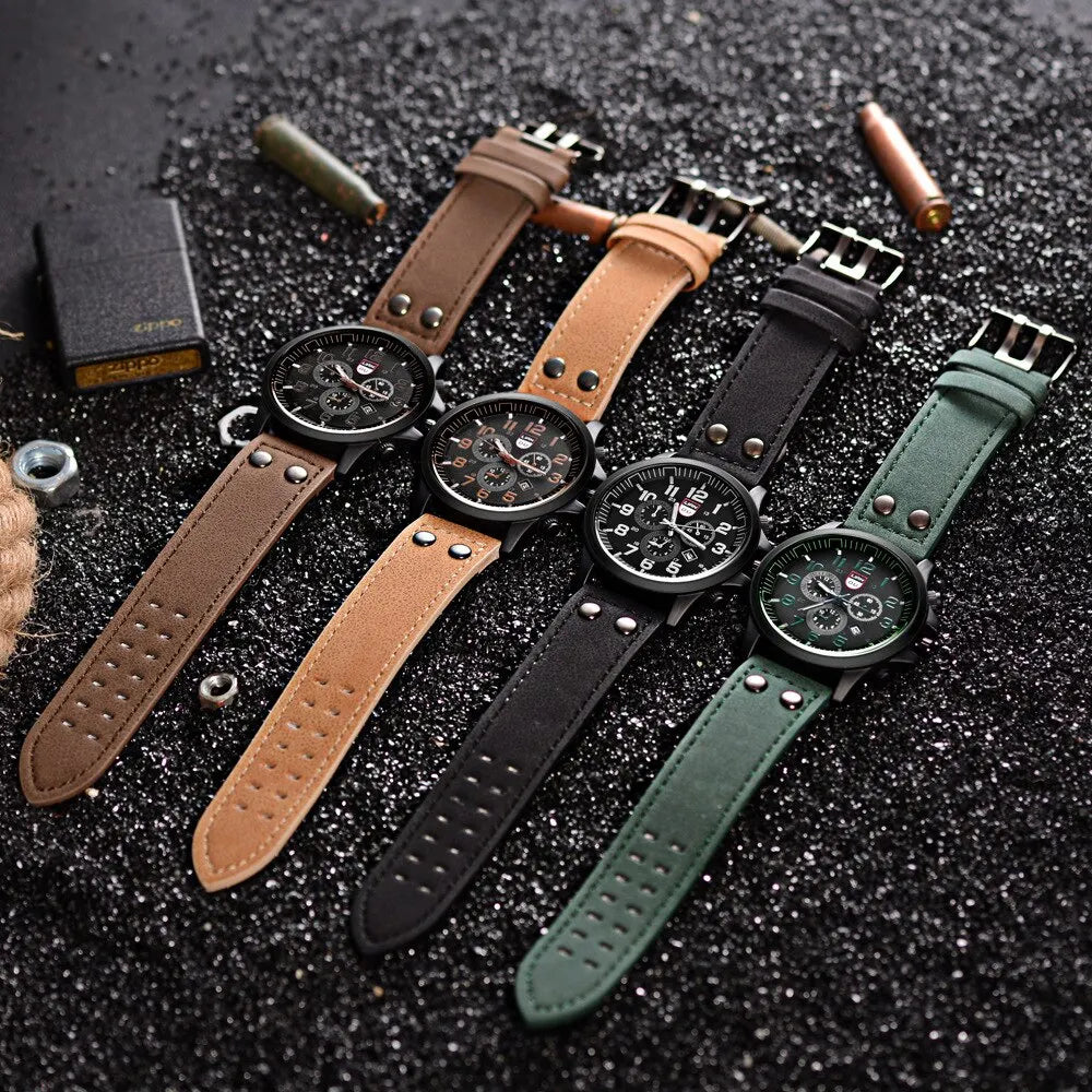 Men Quartz Watch Fashion Simple Business Belt Quartz Watch Men Watch Student Wristwatch