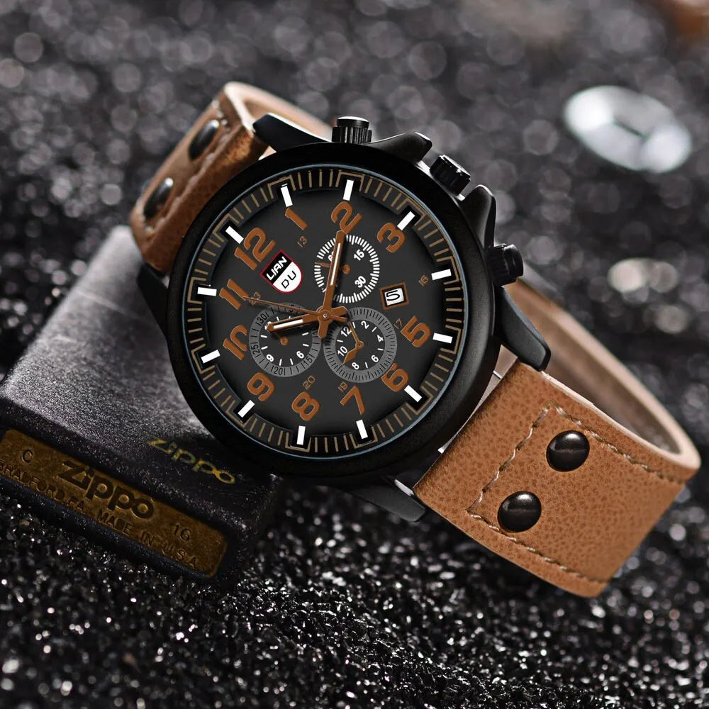 Men Quartz Watch Fashion Simple Business Belt Quartz Watch Men Watch Student Wristwatch