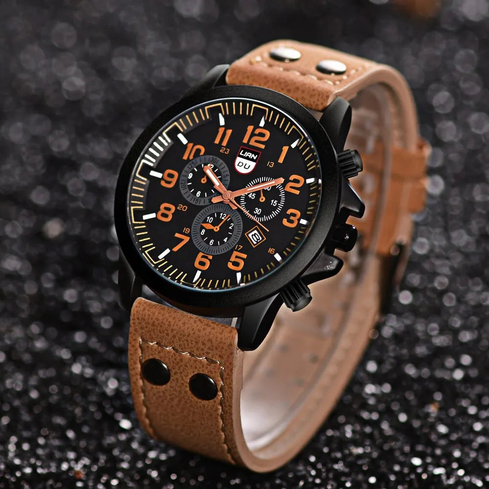 Men Quartz Watch Fashion Simple Business Belt Quartz Watch Men Watch Student Wristwatch