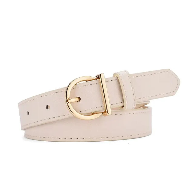 Women'S Belt Fashion Pin Buckle Thin Belt Genuine Luxury Soft Belt Women with Cargo Pants Jeans Windproof Belt PU Leather Belt