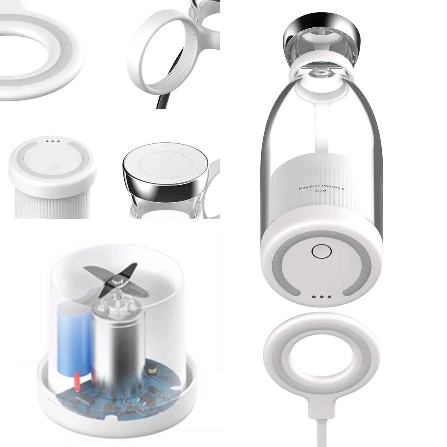 Portable Electric Blender Bottle Milkshake Juicer Wireless USB Charging Mini Fresh Juice Mixer Smoothie Blender Dropshipping